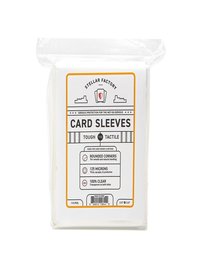 Stellar Factory - Premium Card Sleeves, Rounded, 2.5" x 3.5" (112 Count) (100% Clear) - Image 1